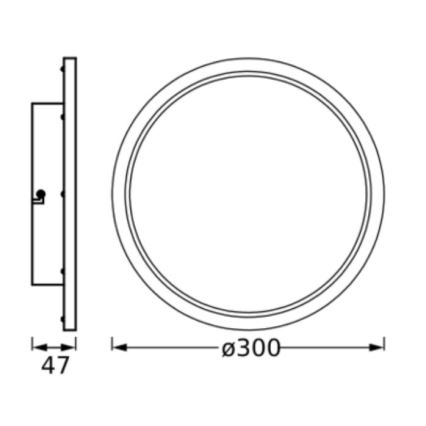 Ledvance - LED Плафон за баня DISC LED/18W/230V 3000/4000K IP44