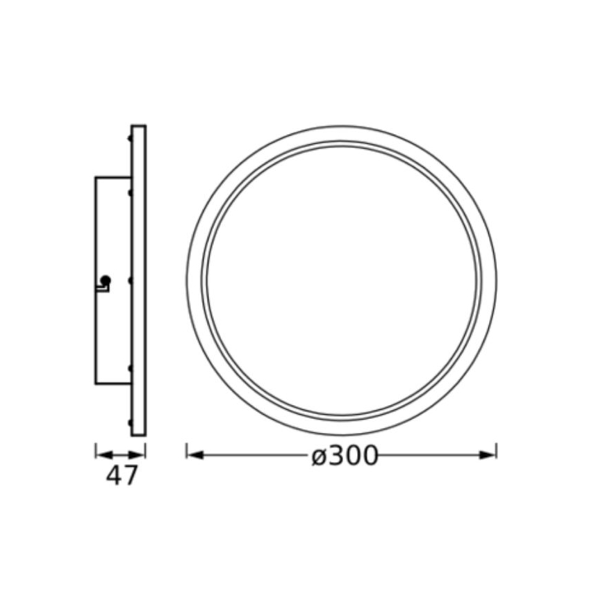Ledvance - LED Плафон за баня DISC LED/18W/230V 3000/4000K IP44
