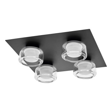 Ledvance - LED Плафон за баня ORBIS FLAME 4xLED/5,5W/230V 3000/4000K IP44 черен