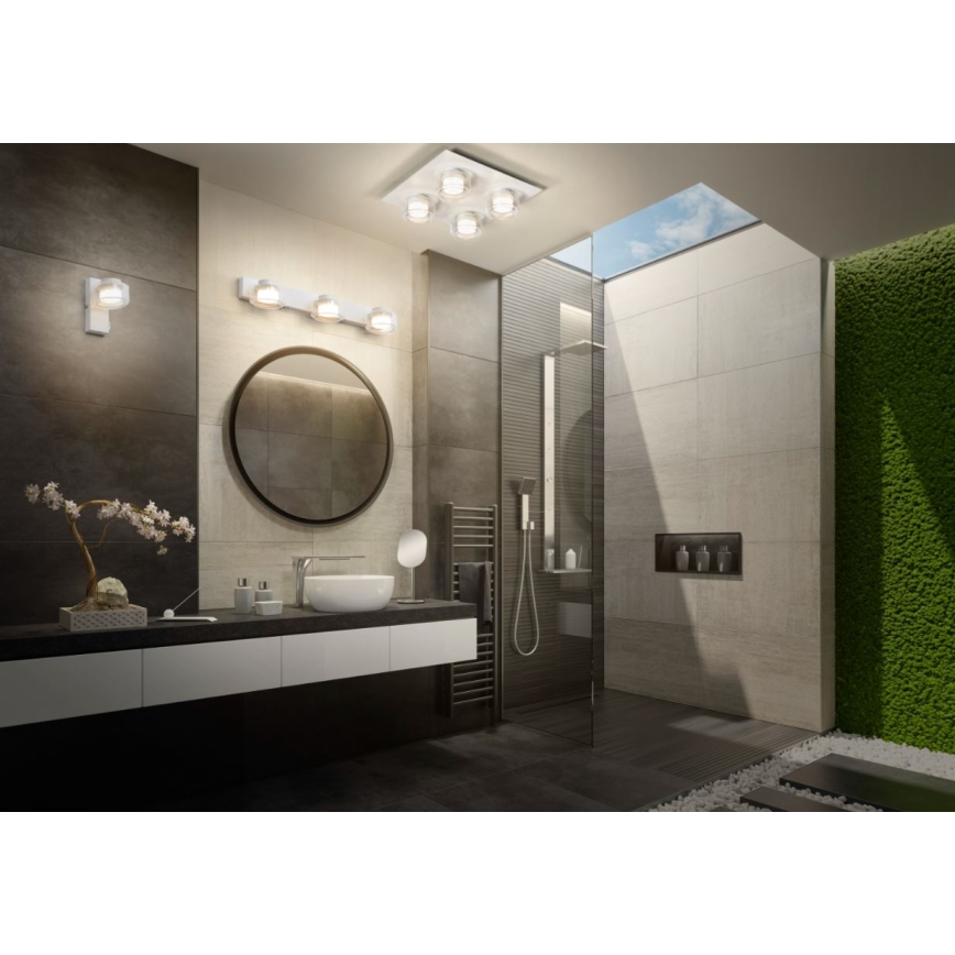 Ledvance - LED Плафон за баня ORBIS FLAME 4xLED/5,5W/230V 3000/4000K IP44 бял