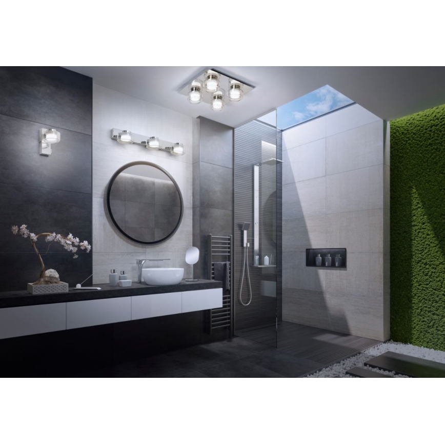 Ledvance - LED Плафон за баня ORBIS FLAME 4xLED/5,5W/230V 3000/4000K IP44 хром