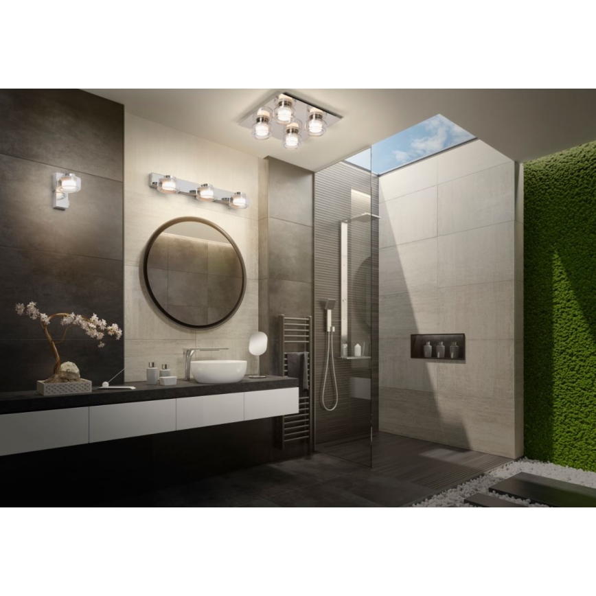 Ledvance - LED Плафон за баня ORBIS FLAME 4xLED/5,5W/230V 3000/4000K IP44 хром