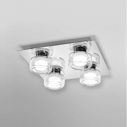 Ledvance - LED Плафон за баня ORBIS FLAME 4xLED/5,5W/230V 3000/4000K IP44 хром