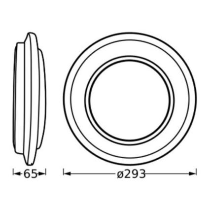 Ledvance - LED Плафониера ORBIS BERLIN LED/16W/230V черен