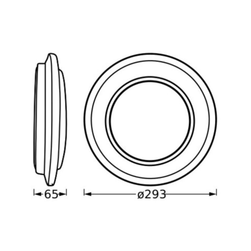 Ledvance - LED Плафониера ORBIS BERLIN LED/16W/230V черен