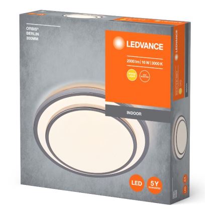 Ledvance - LED Плафониера ORBIS BERLIN LED/16W/230V сребрист