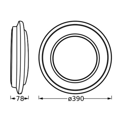 Ledvance - LED Плафониера ORBIS BERLIN LED/24W/230V черен
