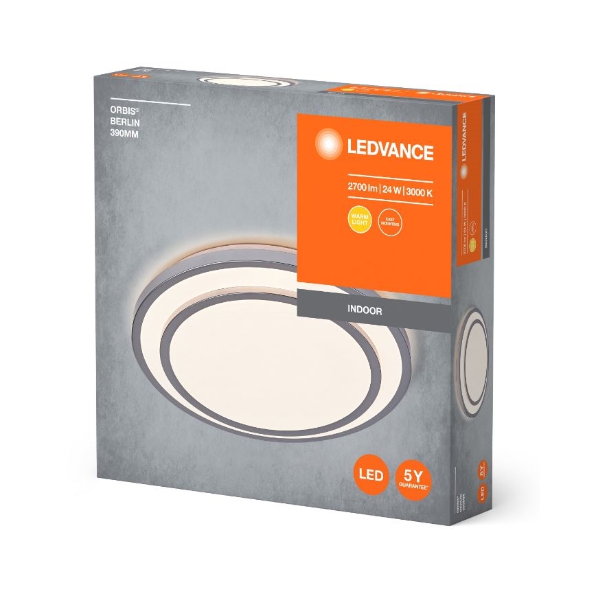 Ledvance - LED Плафониера ORBIS BERLIN LED/24W/230V сребрист