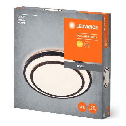 Ledvance - LED Плафониера ORBIS BERLIN LED/36W/230V черен