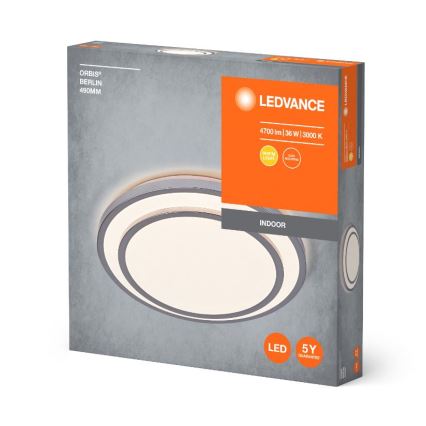 Ledvance - LED Плафониера ORBIS BERLIN LED/36W/230V сребрист