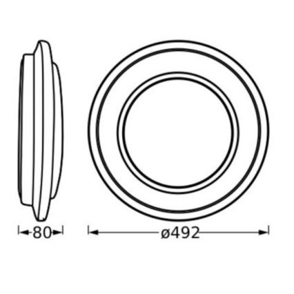 Ledvance - LED Плафониера ORBIS BERLIN LED/36W/230V сребрист