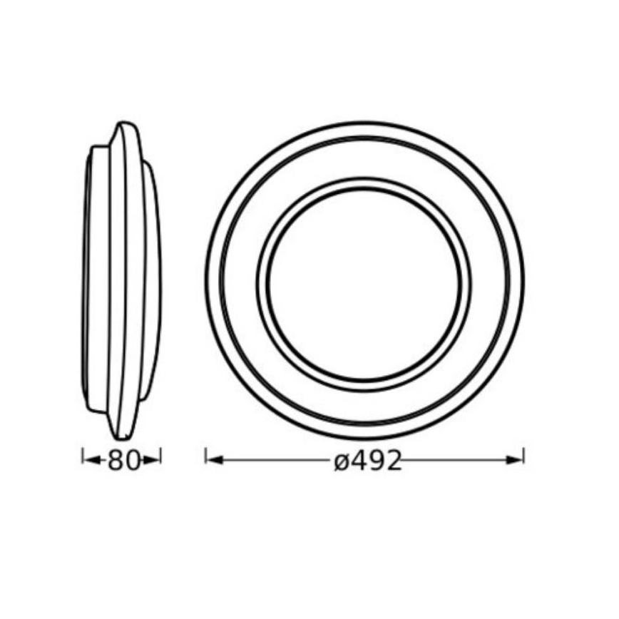 Ledvance - LED Плафониера ORBIS BERLIN LED/36W/230V сребрист