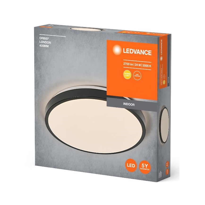 Ledvance - LED Плафониера ORBIS LONDON LED/24W/230V черен