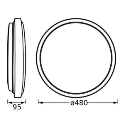 Ledvance - LED Плафониера ORBIS LONDON LED/36W/230V бял
