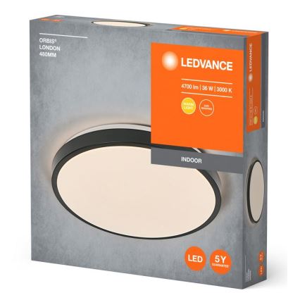 Ledvance - LED Плафониера ORBIS LONDON LED/36W/230V черен