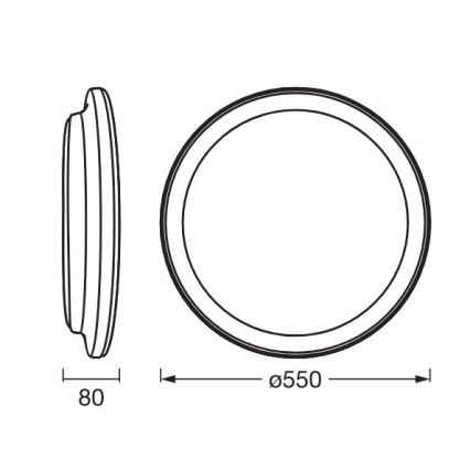Ledvance - LED Плафониера ORBIS PEDERSON LED/36W/230V Ø 55 cm черен