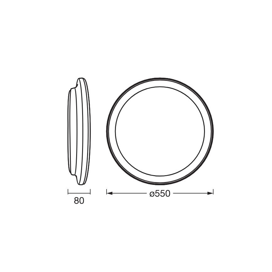 Ledvance - LED Плафониера ORBIS PEDERSON LED/36W/230V Ø 55 cm черен