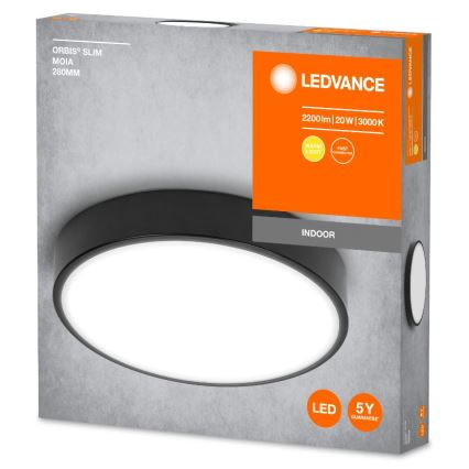 Ledvance - LED Плафониера ORBIS SLIM LED/20W/230V черен
