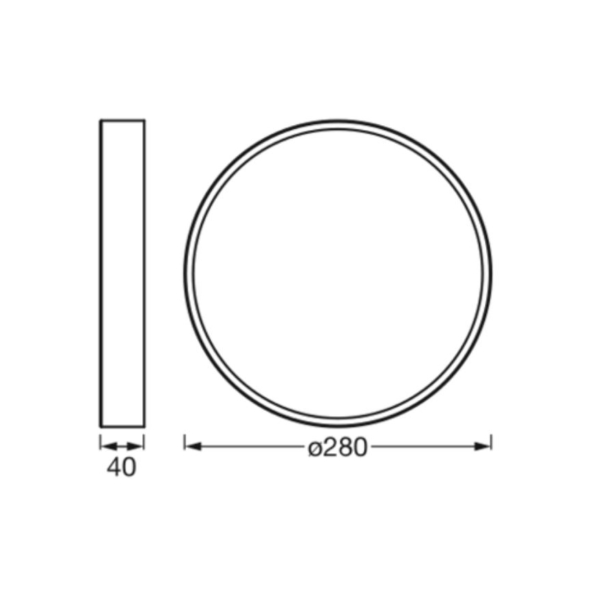 Ledvance - LED Плафониера ORBIS SLIM LED/20W/230V черен