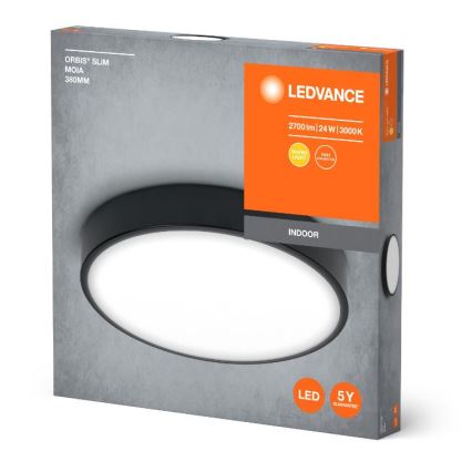 Ledvance - LED Плафониера ORBIS SLIM LED/24W/230V черен