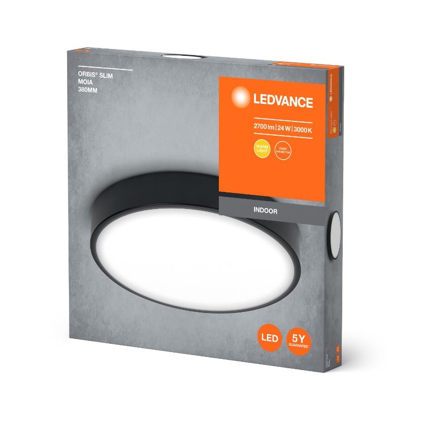 Ledvance - LED Плафониера ORBIS SLIM LED/24W/230V черен