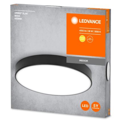 Ledvance - LED Плафониера ORBIS SLIM LED/36W/230V черен