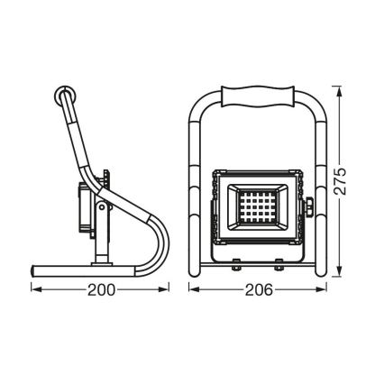 Ledvance - LED Прожектор R-STAND LED/10W/5V 2200 mAh IP44