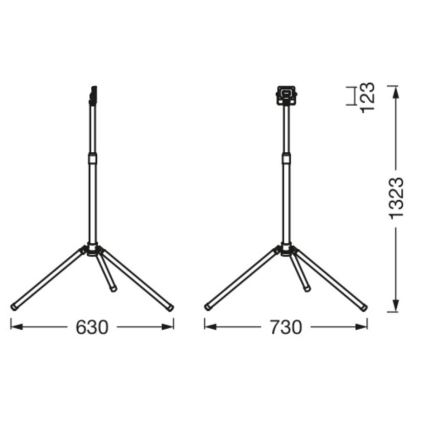 Ledvance - Екстериорен LED прожектор с държач WORKLIGHT TRIPOD LED/20W/230V 6500K IP65