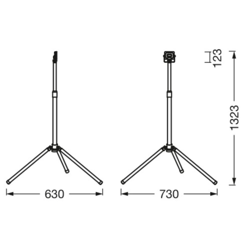 Ledvance - Екстериорен LED прожектор с държач WORKLIGHT TRIPOD LED/20W/230V 6500K IP65