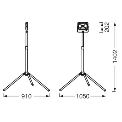 Ledvance - Екстериорен LED прожектор с holder WORKLIGHT TRIPOD LED/30W/230V 6500K IP65