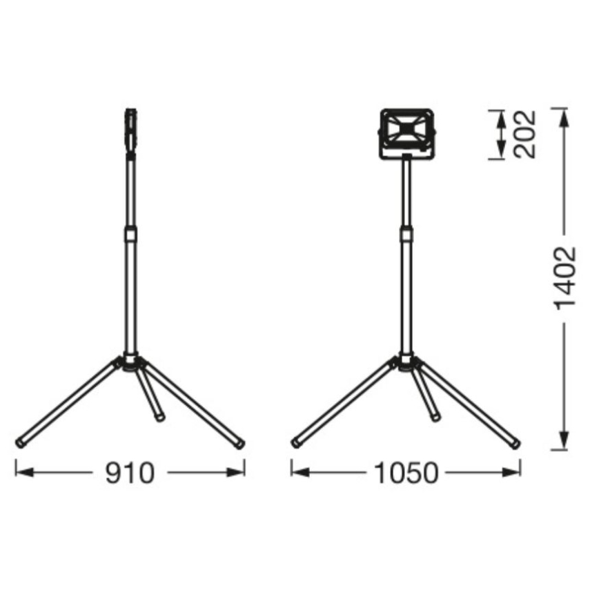 Ledvance - Екстериорен LED прожектор с holder WORKLIGHT TRIPOD LED/30W/230V 6500K IP65
