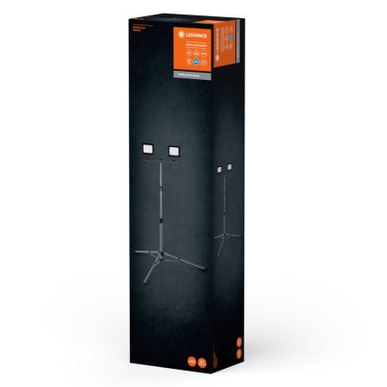 Ledvance - Екстериорен LED прожектор с държач WORKLIGHT TRIPOD 2xLED/20W/230V 6500K IP65