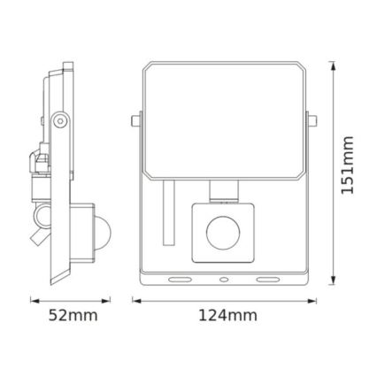 Ledvance - LED прожектор с интегриран сензор за движение и сумрак FLOODLIGHT LED/20W/230V 3000K IP65