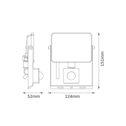 Ledvance - LED прожектор с датчик за движение и сумрак FLOODLIGHT LED/20W/230V 4000K IP65