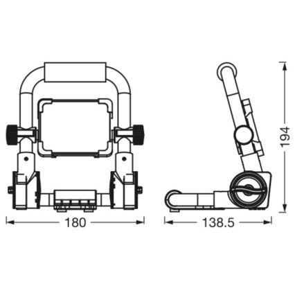 Ledvance - Екстериорен LED прожектор WORKLIGHT R-STAND LED/10W/230V 6500K IP65
