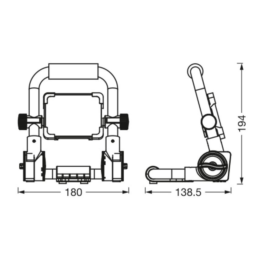 Ledvance - Екстериорен LED прожектор WORKLIGHT R-STAND LED/10W/230V 6500K IP65