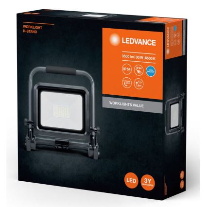 Ledvance - Екстериорен LED прожектор WORKLIGHT R-STAND LED/30W/230V 6500K IP54