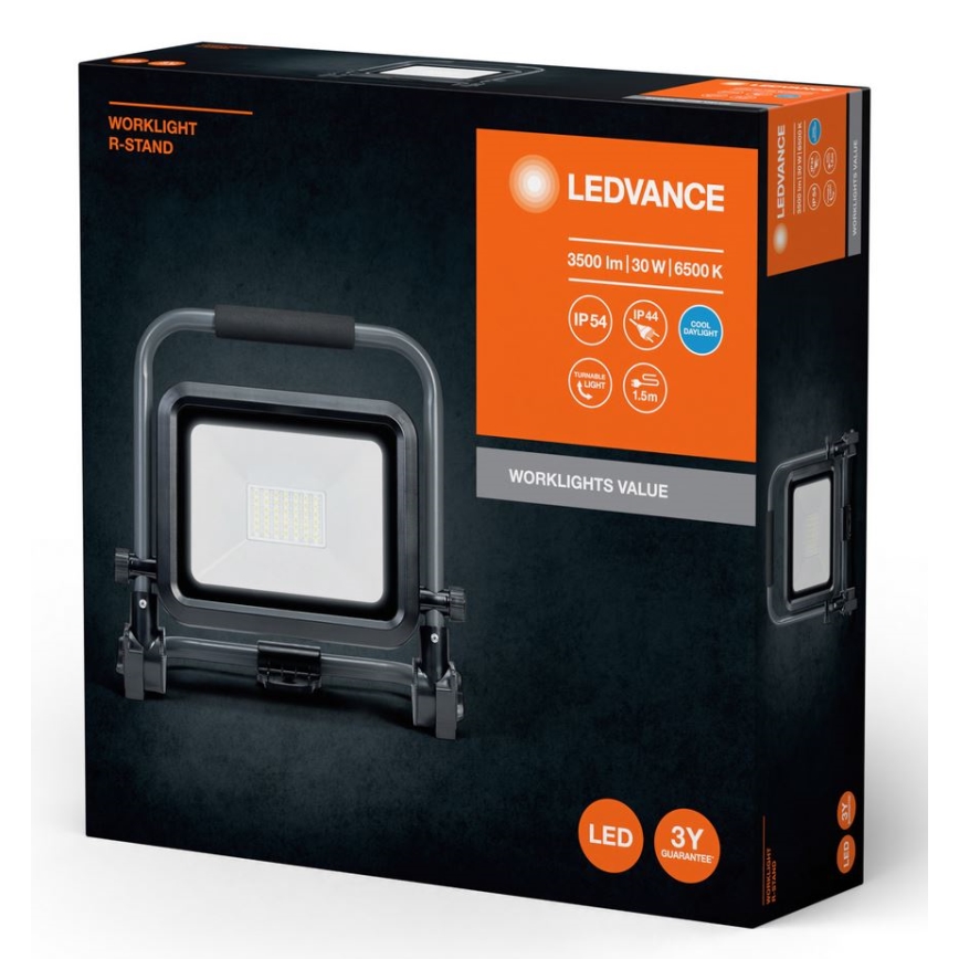 Ledvance - Екстериорен LED прожектор WORKLIGHT R-STAND LED/30W/230V 6500K IP54
