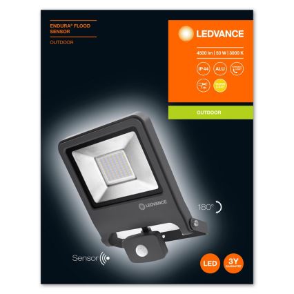 Ledvance - LED Рефлектор на сензор ENDURA LED/50W/230V IP44