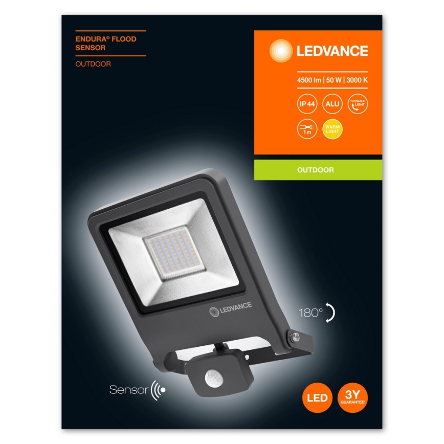 Ledvance - LED Рефлектор на сензор ENDURA LED/50W/230V IP44