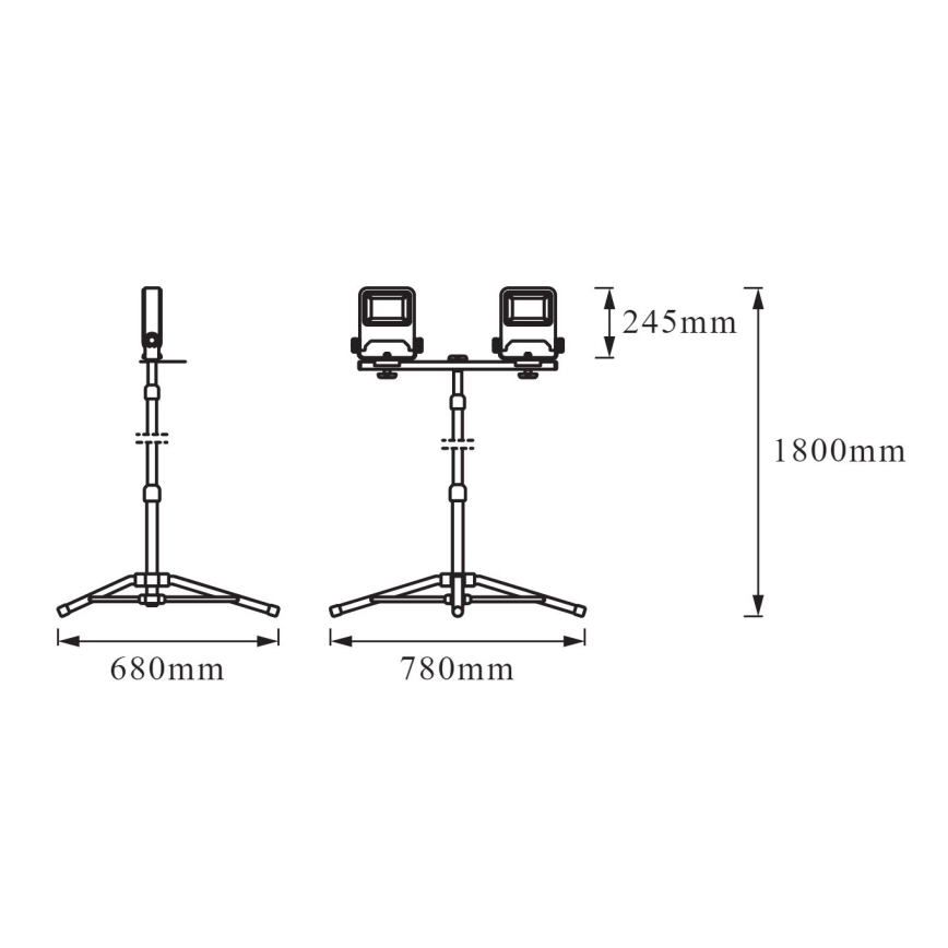 Ledvance - LED Рефлектор с дръжка TRIPOD 2xLED/50W/230V IP65