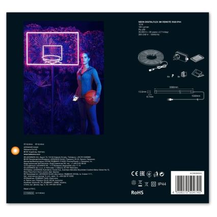 Ledvance - LED RGB Димируема екстериорна лента FLEX 3м LED/15W/230V IP44 + дистанционно