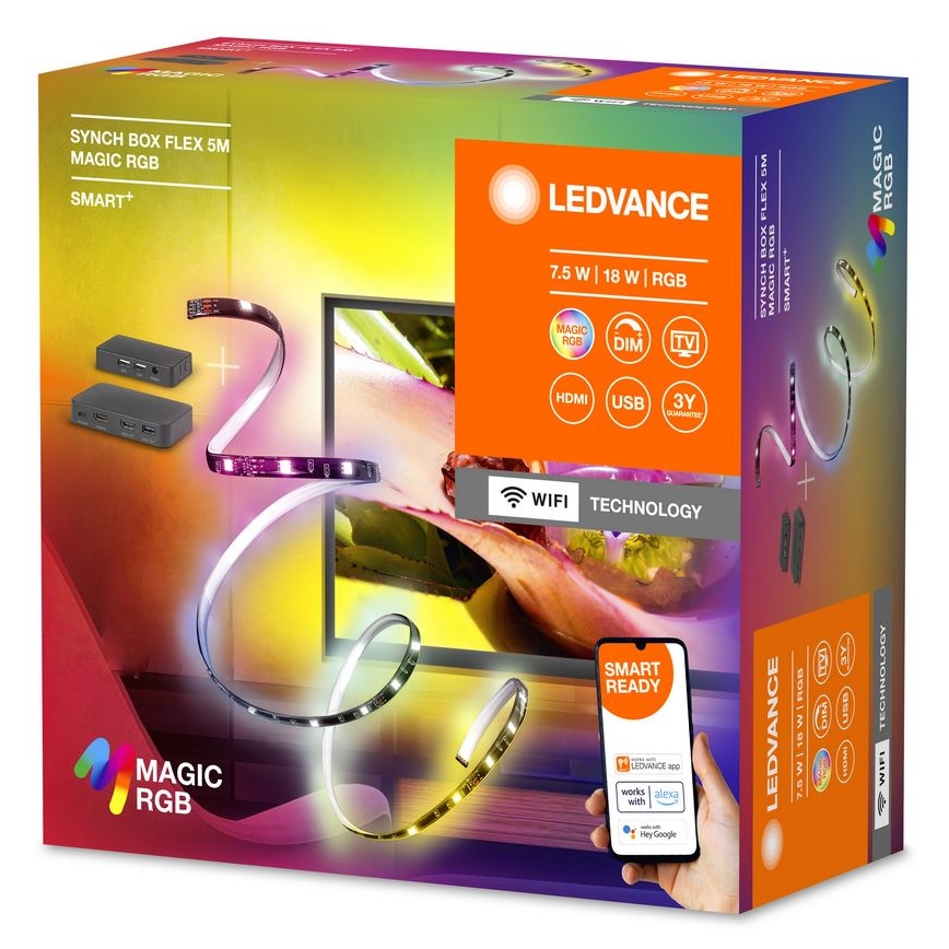 Ledvance - LED RGB Димируема лайсна за телевизор SYNCH BOX FLEX SMART+ MAGIC 4,5 м LED/18W/230V Wi-Fi