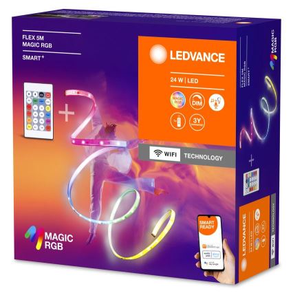 Ledvance - LED RGB Димируема лента SMART+ MAGIC FLEX 5m LED/24W/230V Wi-Fi + дистанционно управление