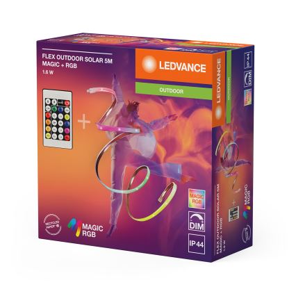 Ledvance - RGB LED димируема слънчева лента FLEX MAGIC 5m LED/1,6W/5V + дистанционно управление
