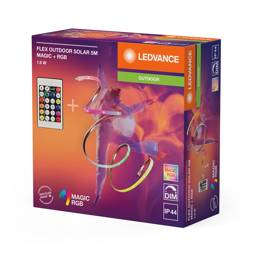 Ledvance - RGB LED димируема слънчева лента FLEX MAGIC 5m LED/1,6W/5V + дистанционно управление