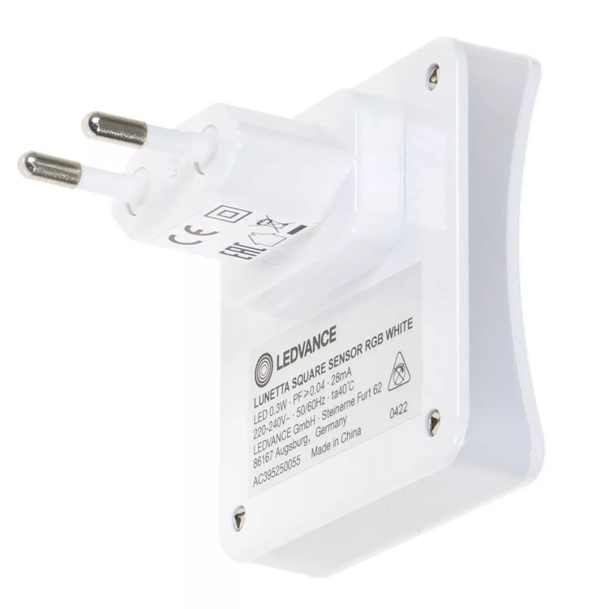 Ledvance - LED RGB Лампа за ориентация за контакт със сензор LUNETTA LED/0,3W/230