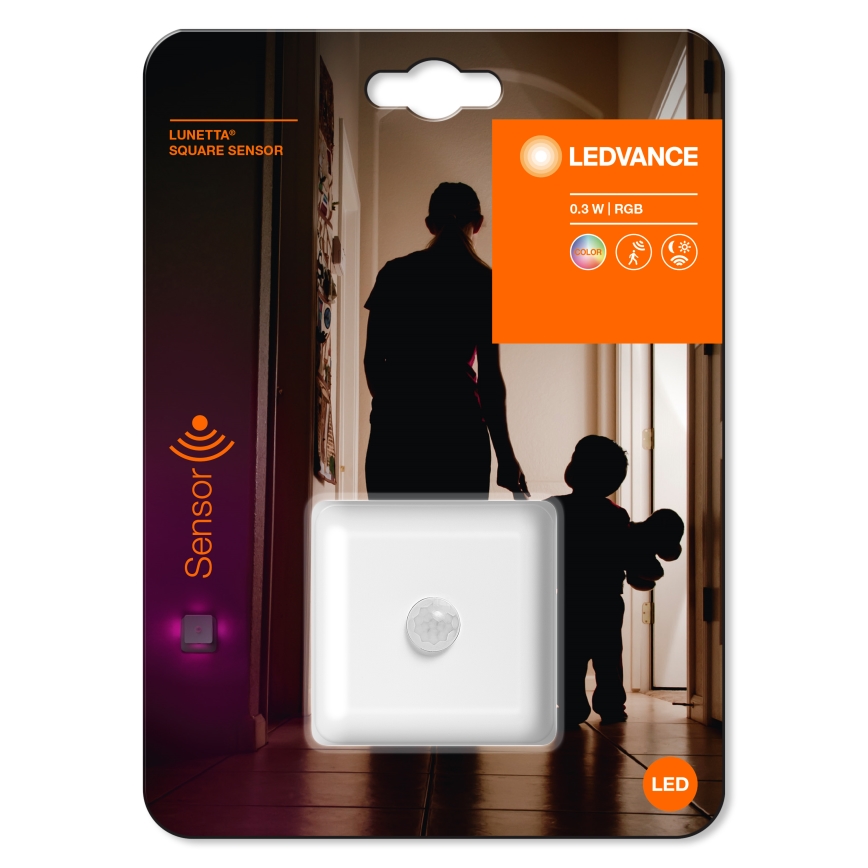 Ledvance - LED RGB Лампа за ориентация за контакт със сензор LUNETTA LED/0,3W/230