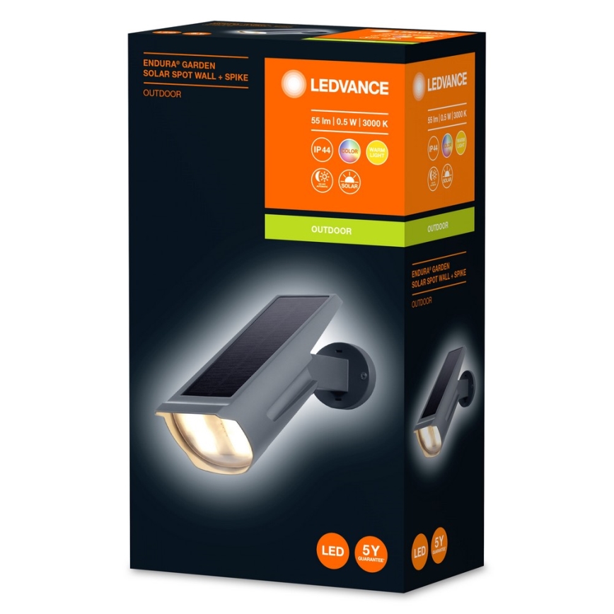 Ledvance - LED RGB Соларна лампа със сензор ENDURA LED/0,5W/3,6V IP44