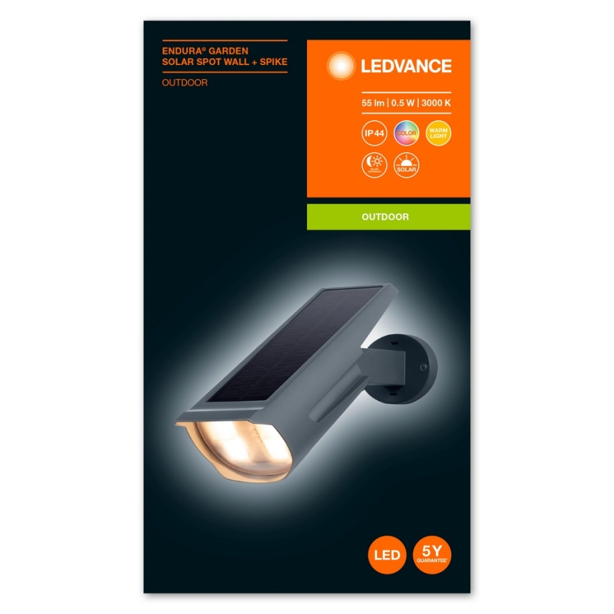 Ledvance - LED RGB Соларна лампа със сензор ENDURA LED/0,5W/3,6V IP44